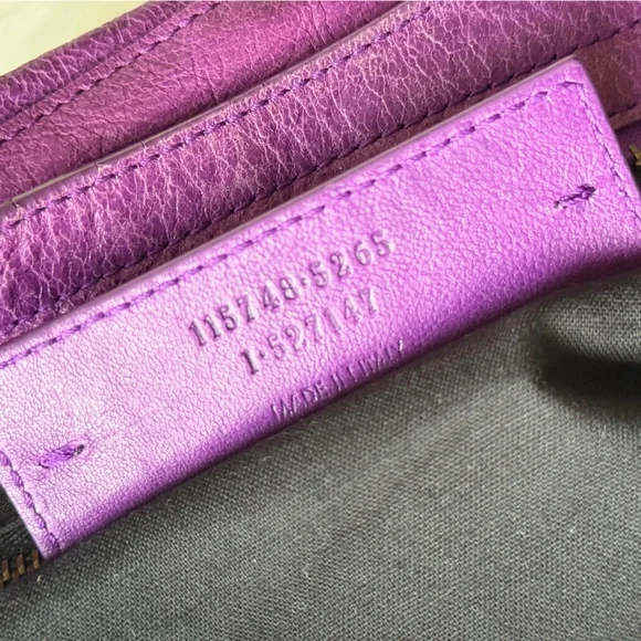 BALENCIAGA CITY BAG SUPER RARE ULTRAVIOLET PURPLE F/W 2013 CLASSIC CITY - Picture 12 of 14